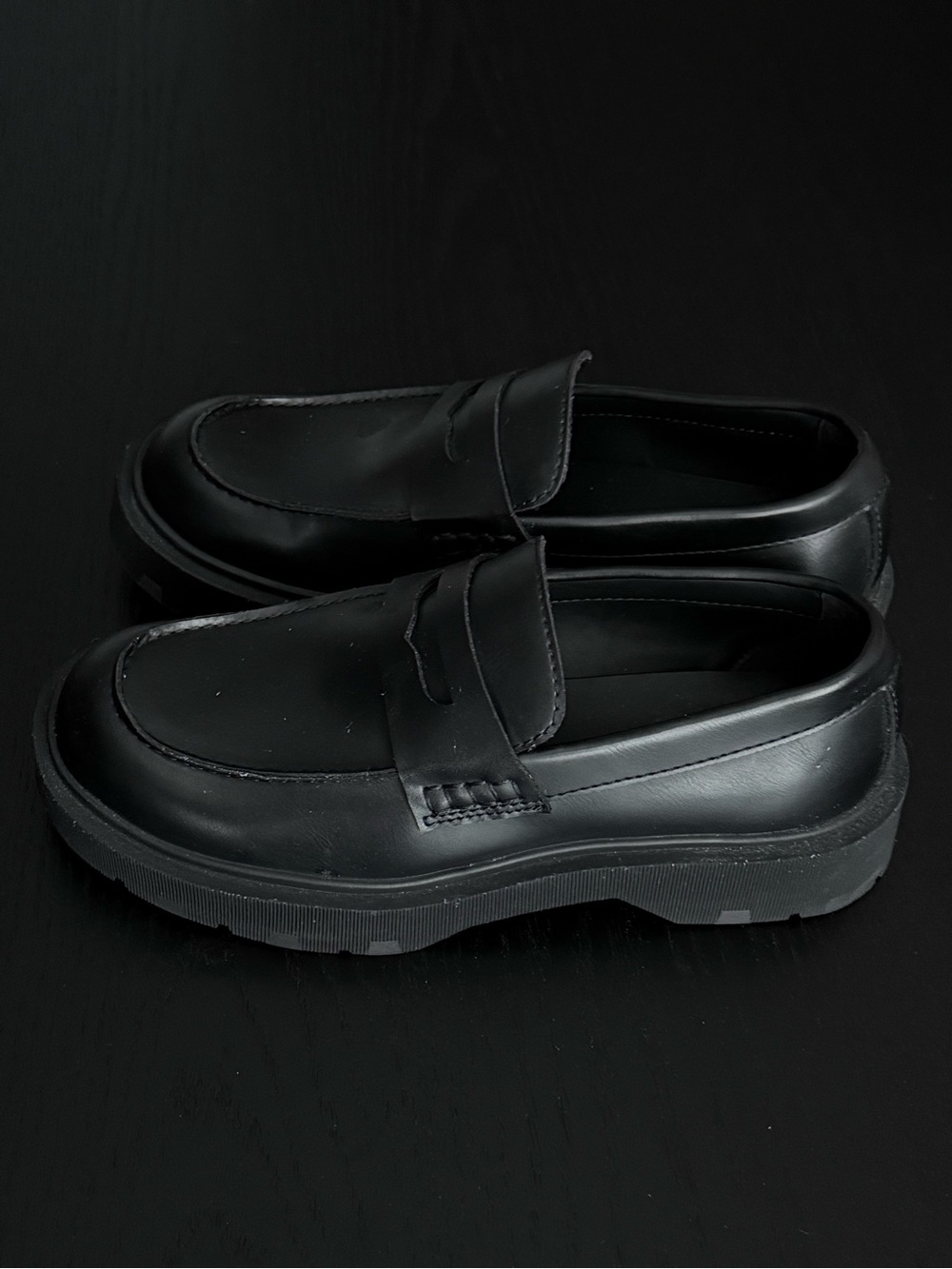 Zara Black Chunky Penny Loafer